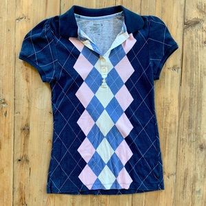 Old Navy argyle polo shirt